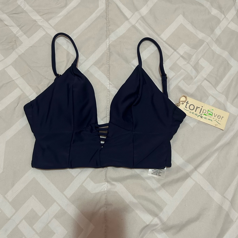 Navy blue bikini top
